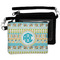 Abstract Teal Stripes Wristlet ID Cases - MAIN
