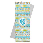 Abstract Teal Stripes Yoga Mat Towel (Personalized)