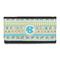 Abstract Teal Stripes Z Fold Ladies Wallet