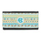 Abstract Teal Stripes Leatherette Ladies Wallet (Personalized)