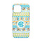 Abstract Teal Stripes iPhone 13 Mini Tough Case - Back