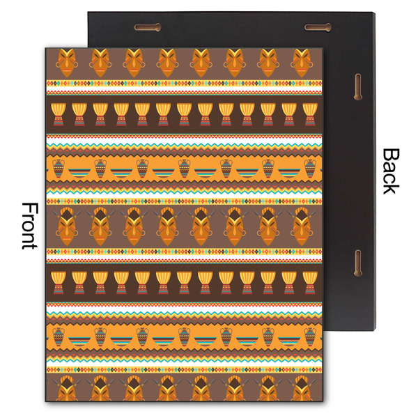 African Masks 11x14 Wood Print - Front & Back View