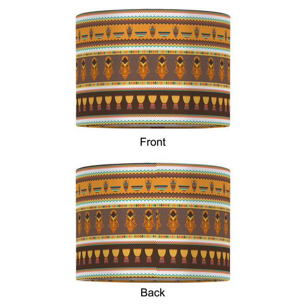 African Masks 12" Drum Lampshade - APPROVAL (Fabric)