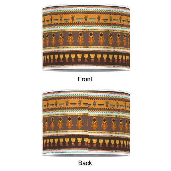 African Masks 12" Drum Lampshade - APPROVAL (Poly Film)