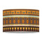 African Masks 12" Drum Lampshade - FRONT (Poly Film)