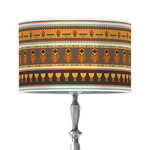 African Masks 12" Drum Lamp Shade - Poly-film