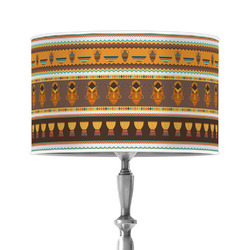 African Masks 12" Drum Lamp Shade - Poly-film