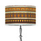 African Masks 12" Drum Lampshade - ON STAND (Poly Film)