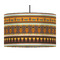 African Masks 12" Drum Pendant Lamp - Fabric