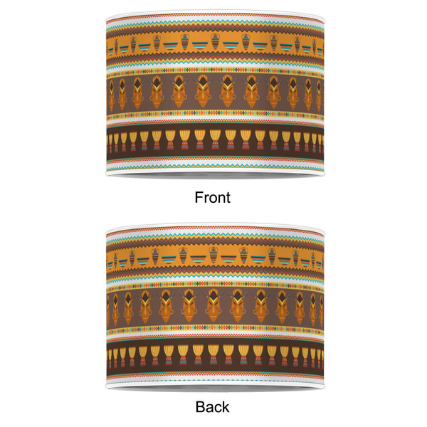 African Masks 16" Drum Lampshade - APPROVAL (Poly Film)