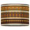 African Masks 16" Drum Lampshade - FRONT (Fabric)