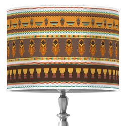 African Masks 16" Drum Lamp Shade - Poly-film