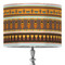 African Masks 16" Drum Lampshade - ON STAND (Poly Film)