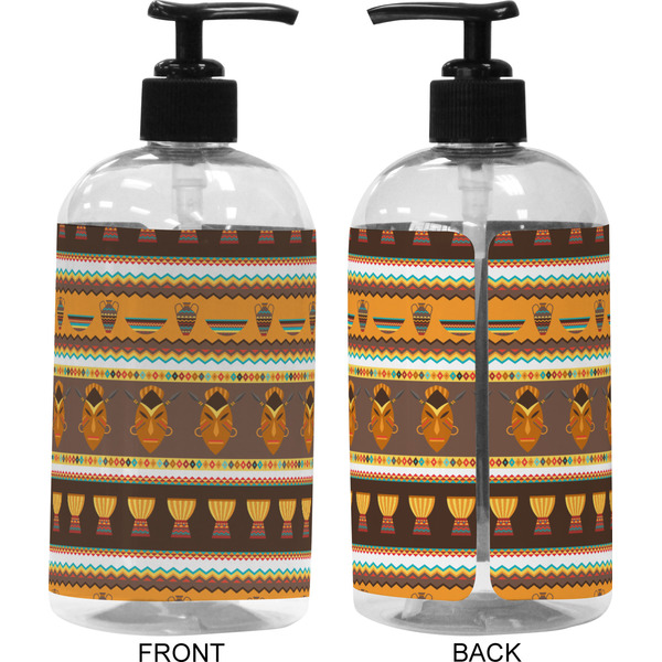 African Masks 16 oz Plastic Liquid Dispenser (Approval)