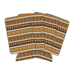 African Masks Can Cooler (16 oz) - Set of 4