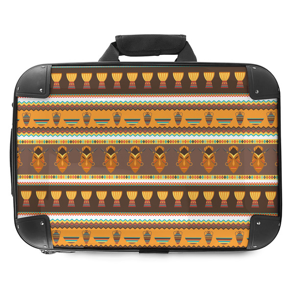 Custom African Masks Hard Shell Briefcase - 18"