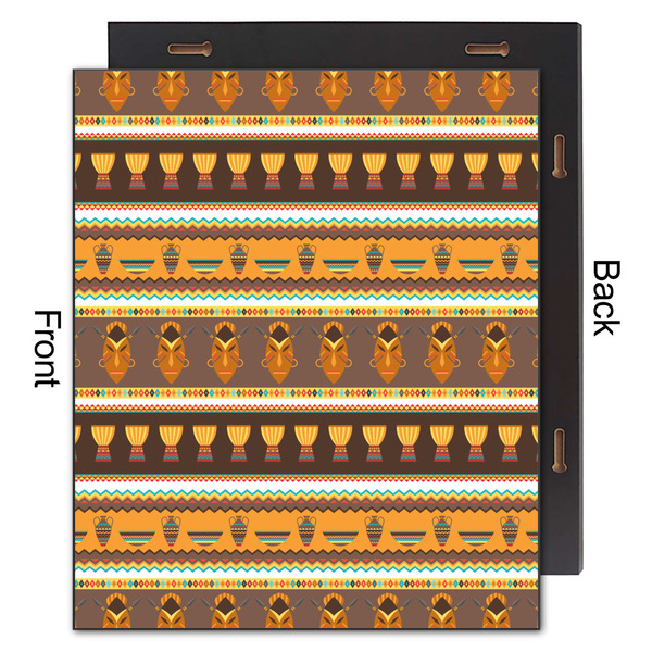 African Masks 20x24 Wood Print - Front & Back View