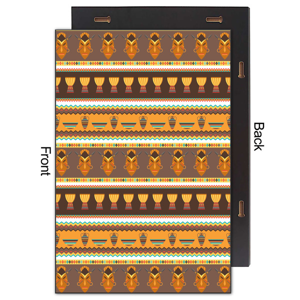 African Masks 20x30 Wood Print - Front & Back View