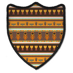 African Masks Iron On Shield Patch B