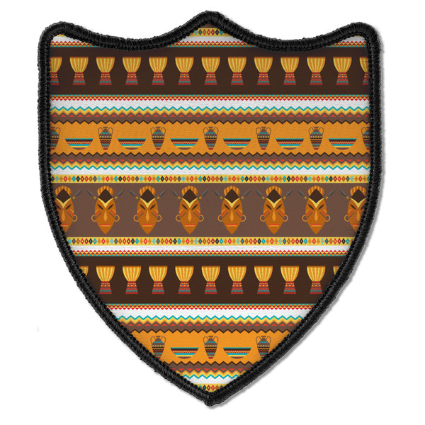 Custom African Masks Iron On Shield Patch B
