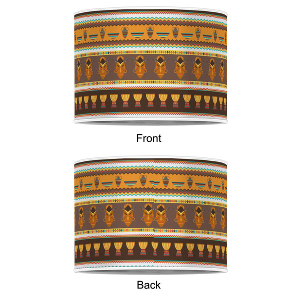 African Masks 8" Drum Lampshade - APPROVAL (Poly Film)