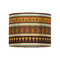 African Masks 8" Drum Lampshade - FRONT (Fabric)