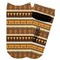 African Masks Adult Ankle Socks - Single Pair - Front and Back