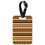 African Masks Metal Luggage Tag