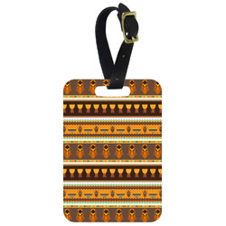 African Masks Metal Luggage Tag