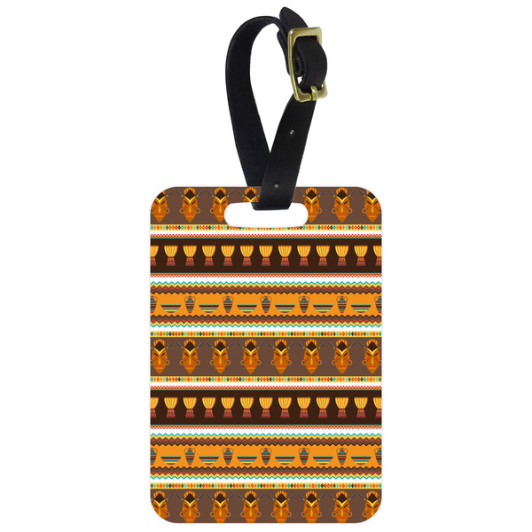 Custom African Masks Metal Luggage Tag
