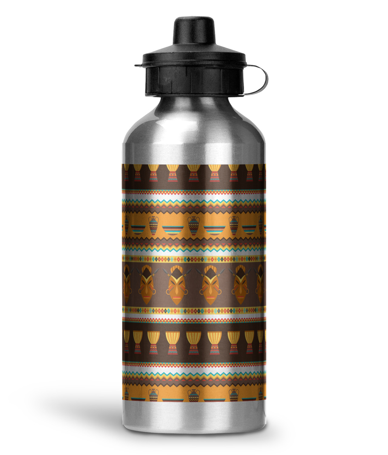 African Masks Water Bottle Aluminum 20 oz YouCustomizeIt