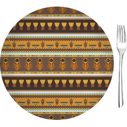 African Masks 8" Glass Appetizer / Dessert Plates - Single or Set