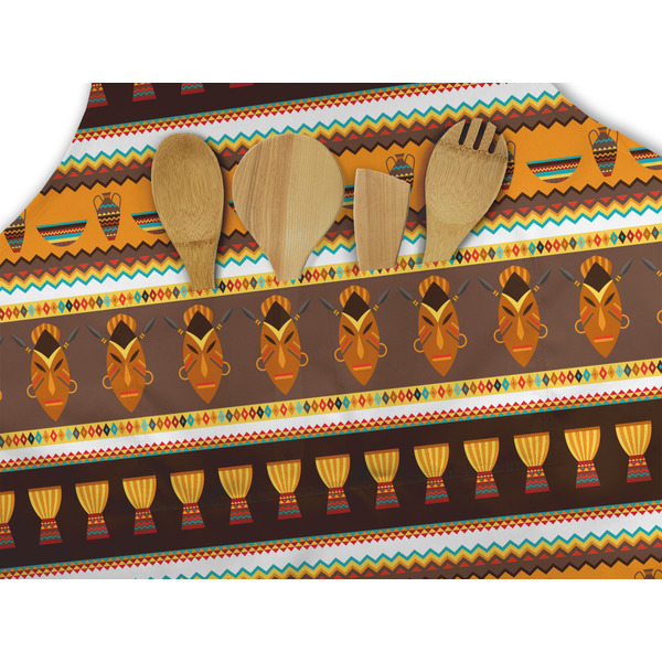 African Masks Apron - Pocket Detail with Props