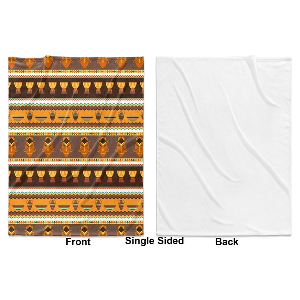 African Masks Baby Blanket (Single Side - Printed Front, White Back)