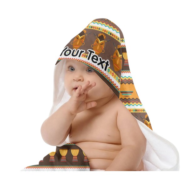 African Masks Baby Hooded Towel on Child