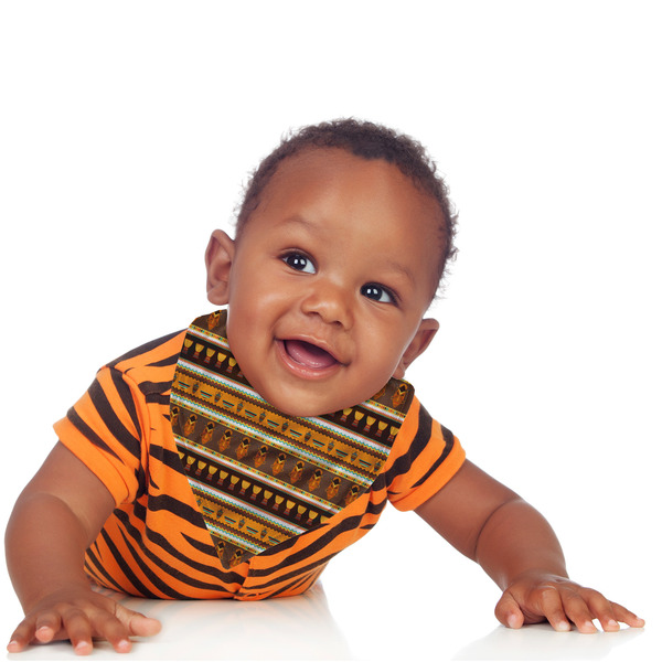 African Masks Bandana Bib - (Lifestyle 1 boy)