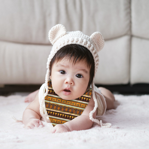 African Masks Bandana Bib - (Lifestyle 2 girl)
