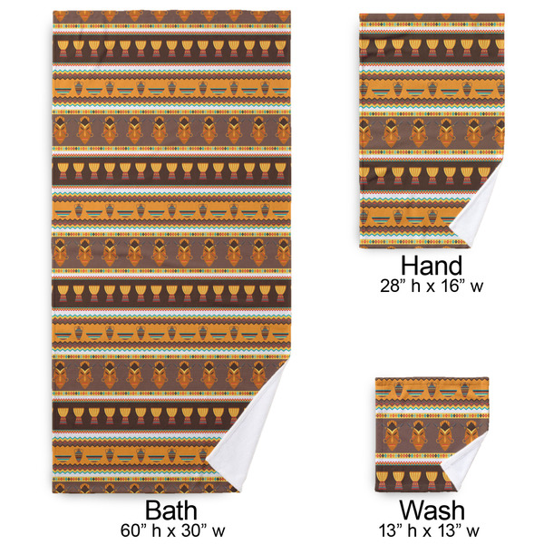 African Masks Bath Towel Sets - 3-piece - Approval