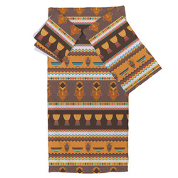 African Masks Bath Towel Set - 3 Pcs