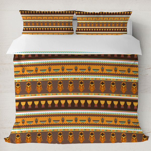 Custom African Masks Duvet Cover Set - King