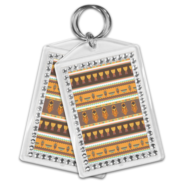 African Masks Bling Keychain - MAIN