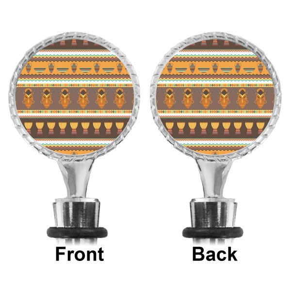 African Masks Bottle Stopper - Front and Back