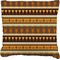 African Masks Faux-Linen Throw Pillow 16"