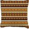 African Masks Faux-Linen Throw Pillow 26"