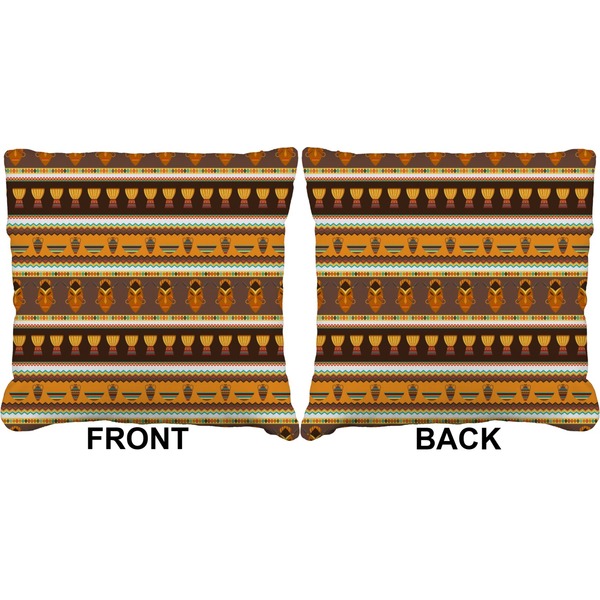African Masks Burlap Pillow Approval