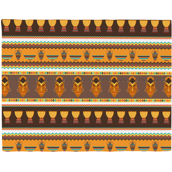 Custom African Masks Woven Fabric Placemat - Twill