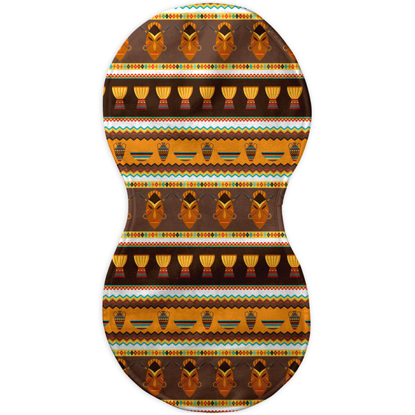 African Masks Burp Peanut Shaped Flat