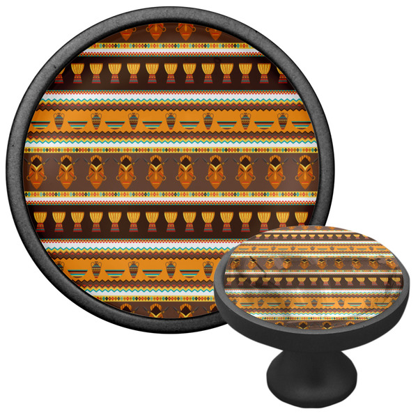 African Masks Cabinet Knob - Black - Multi Angle