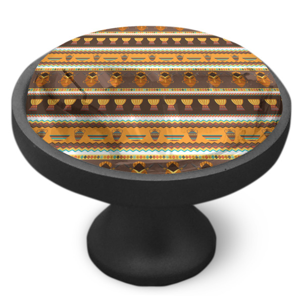 African Masks Cabinet Knob - Black - Side