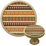 African Masks Cabinet Knob - Gold